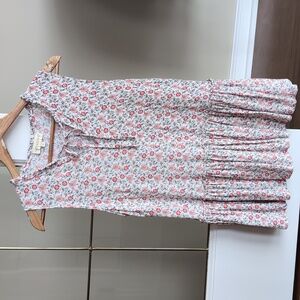 Cynthia Rowley, size M -- Cream,red, peach, green, and blue.